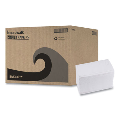 1/8-Fold Dinner Napkins, 2-Ply, 15 x 17, White, 150/Pack, 20 Packs/Carton