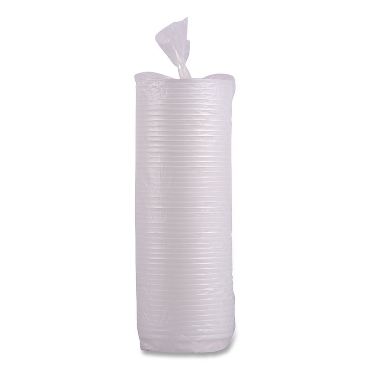 Hot Cup Lids, Fits 8 oz Hot Cups, Plastic, White, 50/Sleeve, 20 Sleeves/Carton