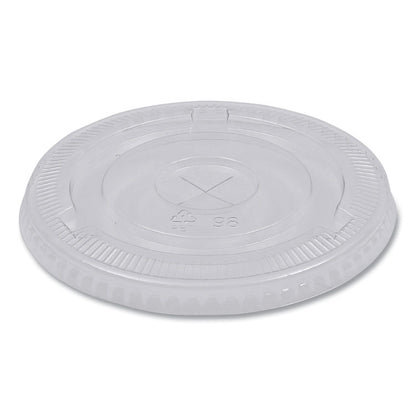 PET Cold Cup Lids, Fits 14 oz to 24 oz Cold Cups, Plastic, Clear, 100/Sleeve, 10 Sleeves/Carton
