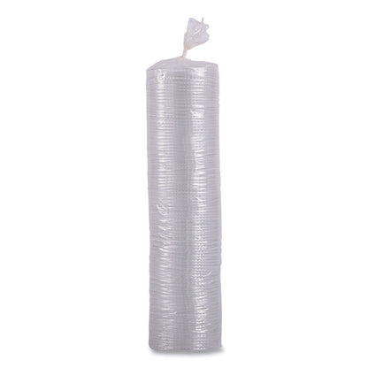 PET Cold Cup Lids, Fits 14 oz to 24 oz Cold Cups, Plastic, Clear, 100/Sleeve, 10 Sleeves/Carton