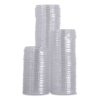 Souffle/Portion Cup Lids, Fits 1 oz Portion Cups, Plastic, Clear, 2,500/Carton