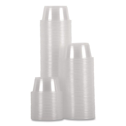 Souffle/Portion Cups, 2 oz, Plastic, Clear, 125/Sleeve, 20 Sleeves/Carton