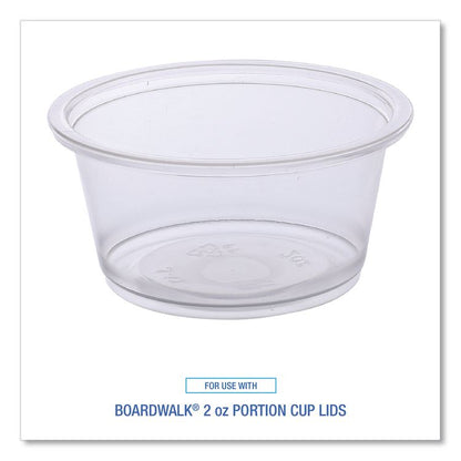 Souffle/Portion Cups, 2 oz, Plastic, Clear, 125/Sleeve, 20 Sleeves/Carton