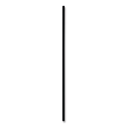 Cocktail Straws, 8", Polypropylene, Black, 500/Pack, 10 Packs/Carton