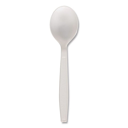 Heavyweight Polypropylene Cutlery, Soup Spoon, Plastic, White, 1,000/Carton