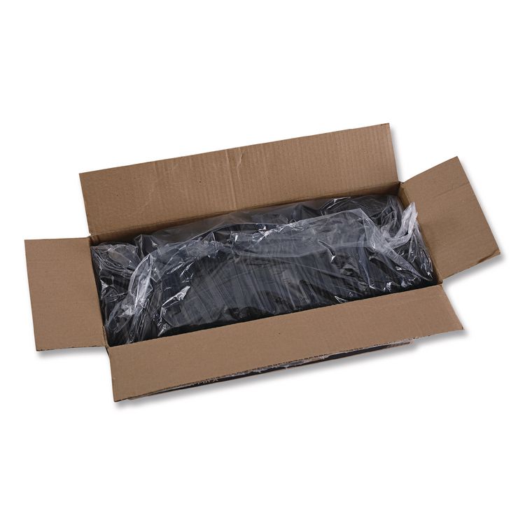 Heavyweight Polypropylene Cutlery, Spoon, Plastic, Black, 1,000/Carton