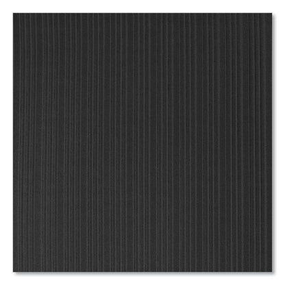 Ribbed Vinyl Anti-Fatigue Mat, Rectangular, Black Ribbed Surface, 36" x 12 ft
