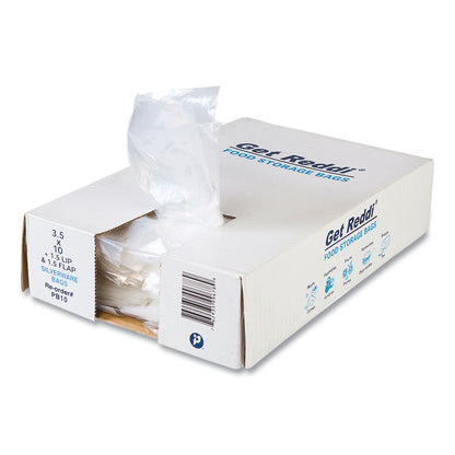 Silverware Bags, 0.7 mil, 3.5" x 1.5" x 10", Clear, 2,000/Carton