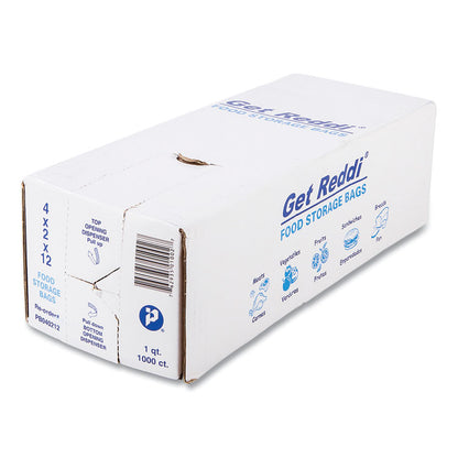 Food Bags, 32 oz, 0.68 mil, 4" x 2" x 12", Clear, 1,000/Carton