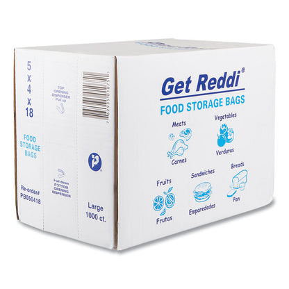 Food Bags for Large Bread Loaves, 0.75 mil, 5" x 4.5" x 18", Clear, 1,000/Carton