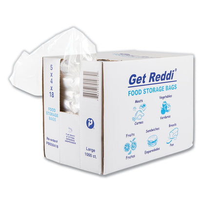 Food Bags for Large Bread Loaves, 0.75 mil, 5" x 4.5" x 18", Clear, 1,000/Carton