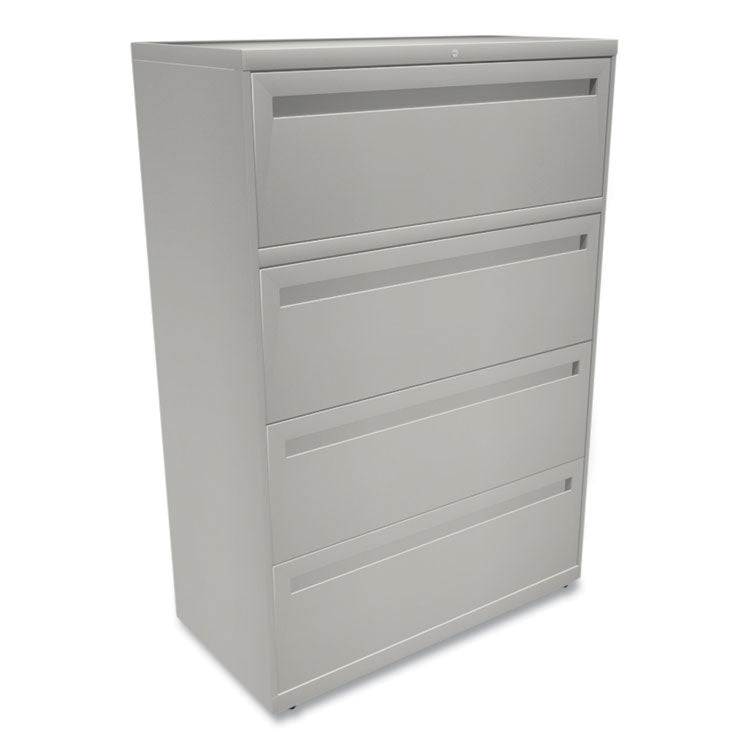 Brigade 700 Series Lateral File, 4 Legal/Letter-Size File Drawers, Light Gray, 36" x 18" x 52.5"