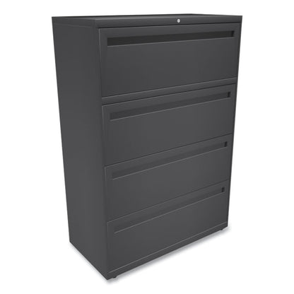 Brigade 700 Series Lateral File, 4 Legal/Letter-Size File Drawers, Charcoal, 36" x 18" x 52.5"