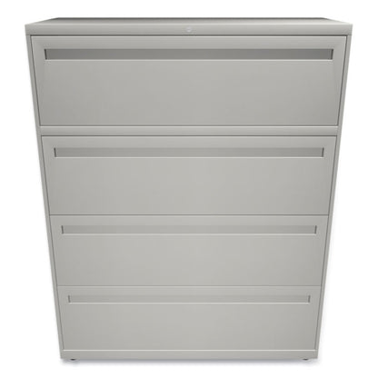 Brigade 700 Series Lateral File, 4 Legal/Letter-Size File Drawers, Light Gray, 42" x 18" x 52.5"