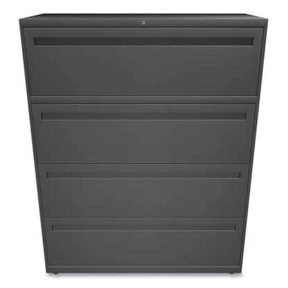 Brigade 700 Series Lateral File, 4 Legal/Letter-Size File Drawers, Charcoal, 42" x 18" x 52.5"