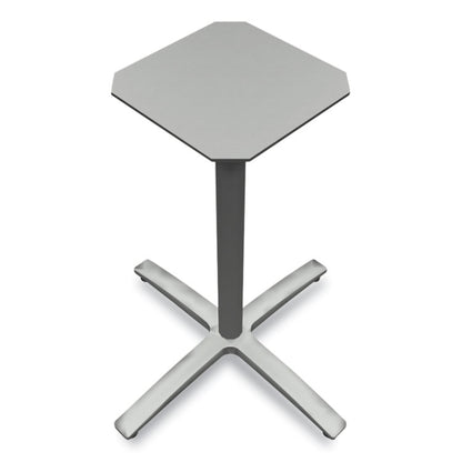 Between Seated-Height X-Base for 30" to 36" Table Tops, 26.18w x 29.57h, Silver