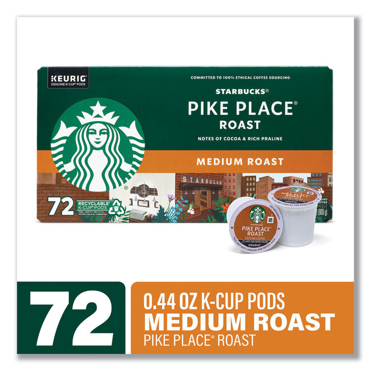 Pike Place Coffee K-Cups, Pike Place Roast, 72/Carton