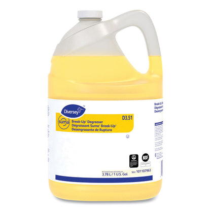 Suma Break-Up Degreaser D3.51, 1 gal Bottle, 4/Carton