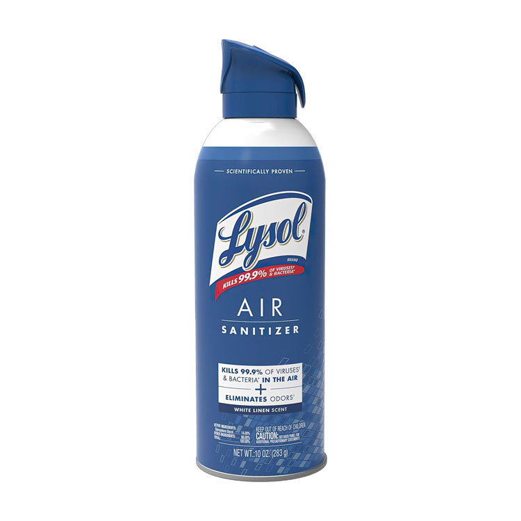 Air Sanitizer Spray, White Linen Scent, 10 oz Aerosol Spray, 6/Carton