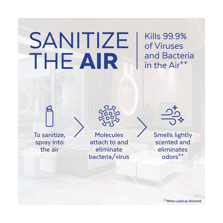 Air Sanitizer Spray, White Linen Scent, 10 oz Aerosol Spray, 6/Carton