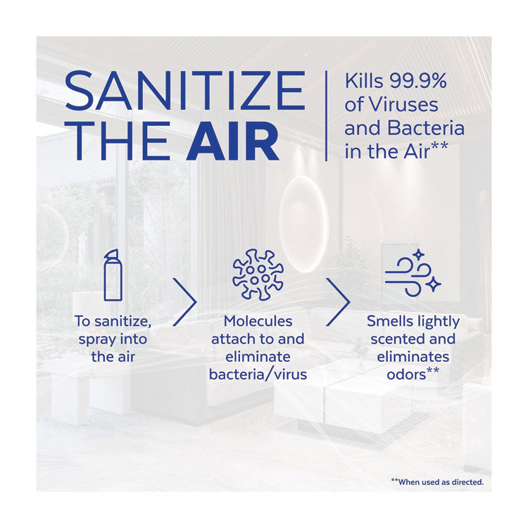 Air Sanitizer Spray, Simple Fresh Scent, 10 oz Aerosol Spray, 6/Carton