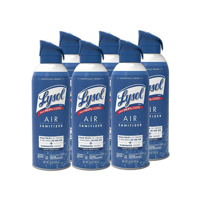 Air Sanitizer Spray, White Linen Scent, 10 oz Aerosol Spray, 6/Carton