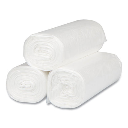 High-Density Commercial Can Liners, 16 gal, 8 mic, 24" x 33", Natural, Interleaved Roll, 50 Bags/Roll, 20 Rolls/Carton