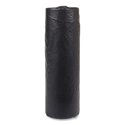 High-Density Commercial Can Liners, 33 gal, 16 mic, 33" x 40", Black, Interleaved Roll, 25 Bags/Roll, 10 Rolls/Carton