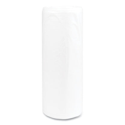 High-Density Commercial Can Liners, 55 gal, 14 mic, 36" x 60", Clear, Interleaved Roll, 25 Bags/Roll, 8 Rolls/Carton