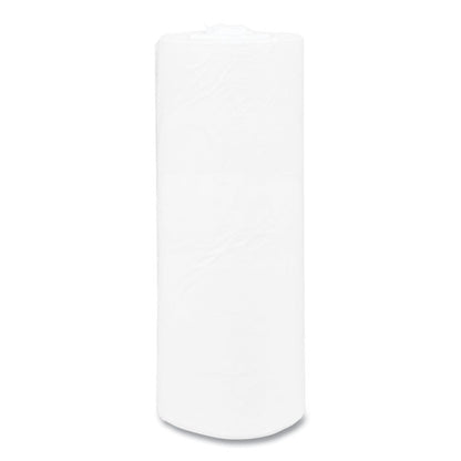 High-Density Commercial Can Liners, 55 gal, 17 mic, 36" x 60", Clear, Interleaved Roll, 25 Bags/Roll, 8 Rolls/Carton