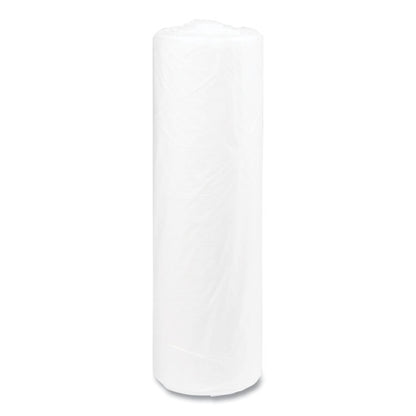 High-Density Commercial Can Liners, 45 gal, 14 mic, 40" x 48", Clear, Interleaved Roll, 25 Bags/Roll, 10 Rolls/Carton