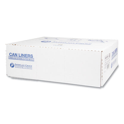 High-Density Commercial Can Liners, 45 gal, 16 mic, 40" x 48", Black, Interleaved Roll, 25 Bags/Roll, 10 Rolls/Carton