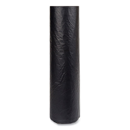 High-Density Commercial Can Liners, 56 gal, 16 mic, 43" x 48", Black, Interleaved Roll, 25 Bags/Roll, 8 Rolls/Carton