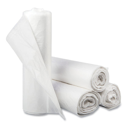 High-Density Commercial Can Liners, 56 gal, 16 mic, 43" x 48", Natural, Interleaved Roll, 25 Bags/Roll, 8 Rolls/Carton