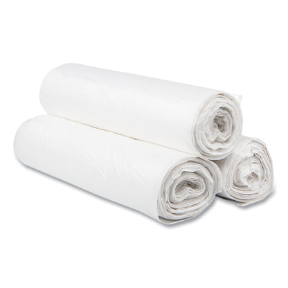 High-Density Commercial Can Liners, 56 gal, 16 mic, 43" x 48", Natural, Interleaved Roll, 25 Bags/Roll, 8 Rolls/Carton