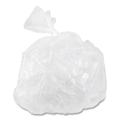 High-Density Commercial Can Liner Value Pack, 30 gal, 11 mic, 30" x 36", Clear, Interleaved Roll, 25 Bags/Roll, 20 Rolls/CT