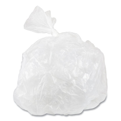 High-Density Commercial Can Liner Value Pack, 33 gal, 10 mic, 33" x 39", Clear, Interleaved Roll, 25 Bags/Roll, 20 Rolls/CT