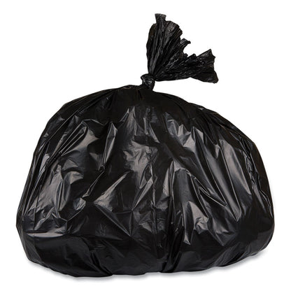 High-Density Commercial Can Liner Value Pack, 45 gal, 19 mic, 40" x 46", Black, Interleaved Roll, 25 Bags/Roll, 6 Rolls/CT