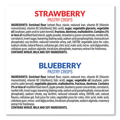Special K Pastry Crisps, (36) Strawberry, (24) Blueberry, 0.88 oz, 2/Pouch, 30 Pouches/Carton