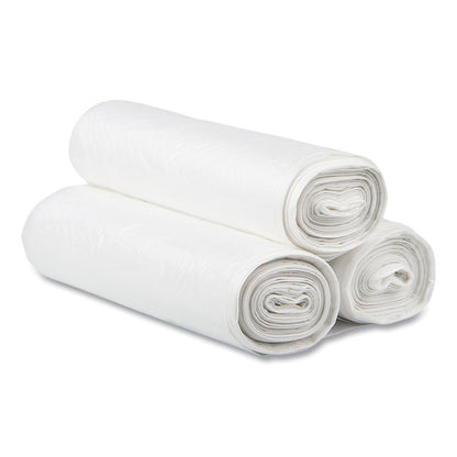 Draw-Tuff Institutional Draw-Tape Can Liners, Drawstring, 12 gal, 28" x 24", White, 25 Bags/Roll, 12 Rolls/Carton