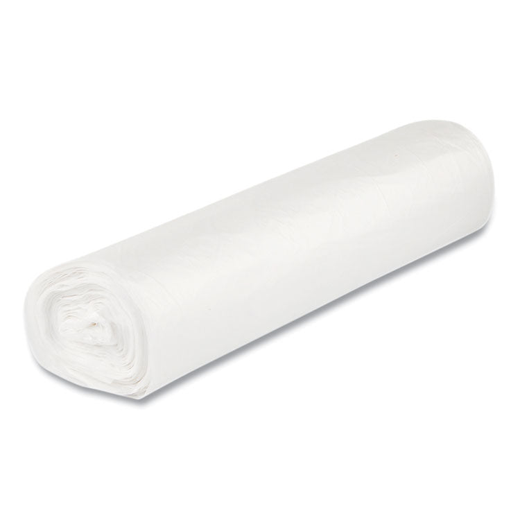 Low-Density Commercial Can Liners, 16 gal, 0.5 mil, 24" x 32", White, Interleaved Roll, 50 Bags/Roll, 10 Rolls/Carton