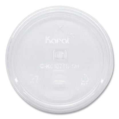 PET Lids, Strawless Sipper, Fits 32 oz Cold Cups, Plastic, Clear, 1,000/Carton