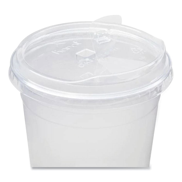 PET Lids, Strawless Sipper, Fits 32 oz Cold Cups, Plastic, Clear, 1,000/Carton