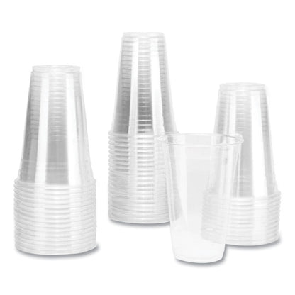 PET Plastic Cups, 20 oz, Clear, 1,000/Carton