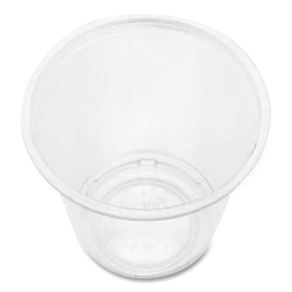 PET Plastic Cups, 3 oz, Clear, 2,500/Carton