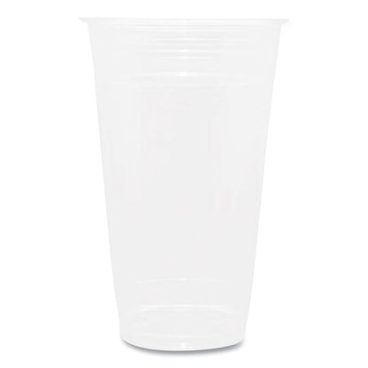 PET Plastic Cups, 24 oz, Clear, 600/Carton