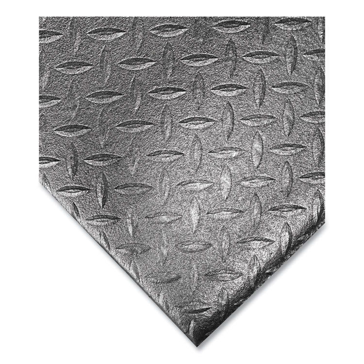 Tuff-Spun Foot-Lover Diamond Surface Mat, Rectangular, Black Diamond Embossed Surface, 24" x 36"