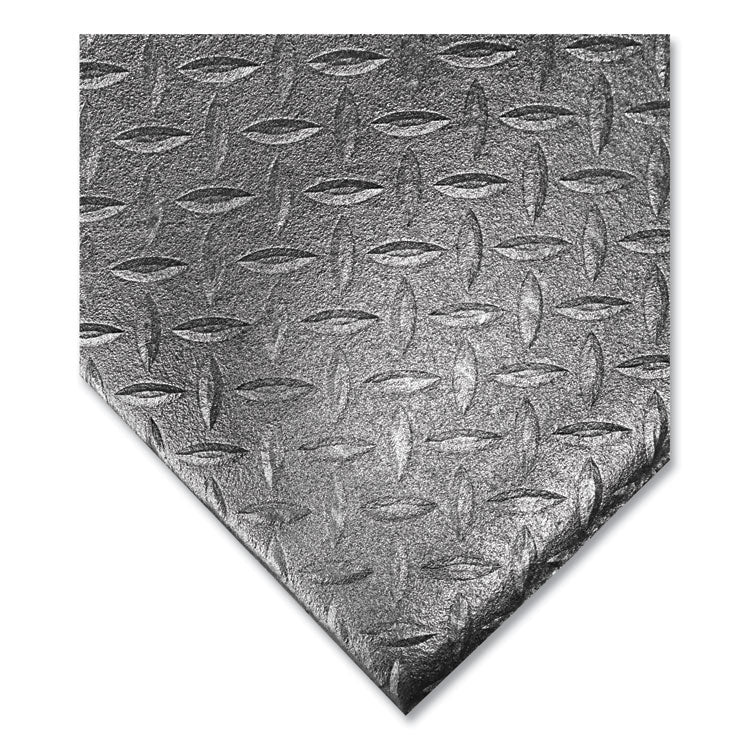 Tuff-Spun Foot-Lover Diamond Surface Mat, Rectangular, Black Diamond Embossed Surface, 36" x 60"