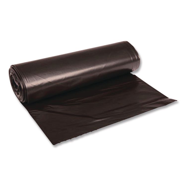 Low-Density Waste Can Liners, 23 gal, 0.9 mil, 28" x 45", Black, Perforated Roll, 25 Bags/Roll, 8 Rolls/Carton