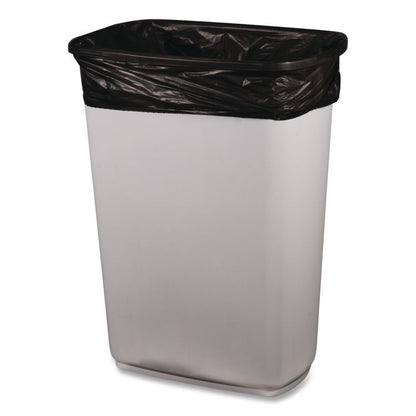 Low-Density Waste Can Liners, 23 gal, 0.9 mil, 28" x 45", Black, Perforated Roll, 25 Bags/Roll, 8 Rolls/Carton